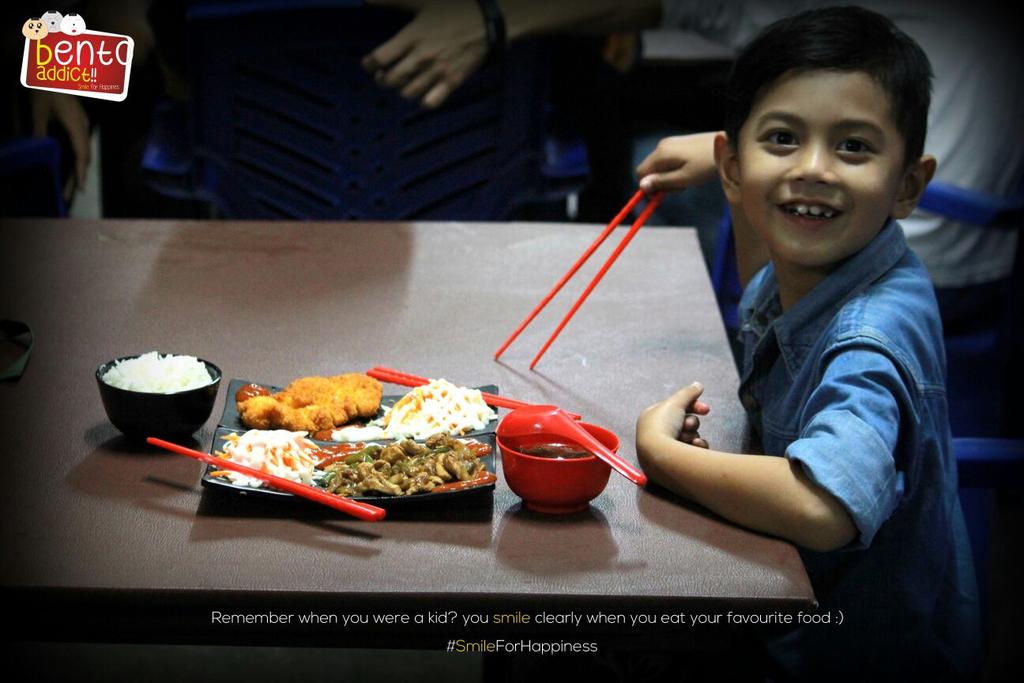 Remember when you were a kid? You smile clearly when you eat your favourite food :")