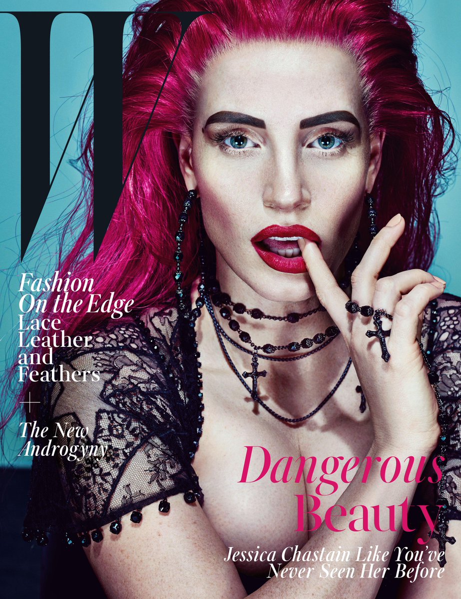 wmag's tweet photo. It's here! Get a first look at W's November issue, starring the inimitable @Jes_Chastain: http://t.co/iquCy7xRe3 http://t.co/kJdxTTjaxy