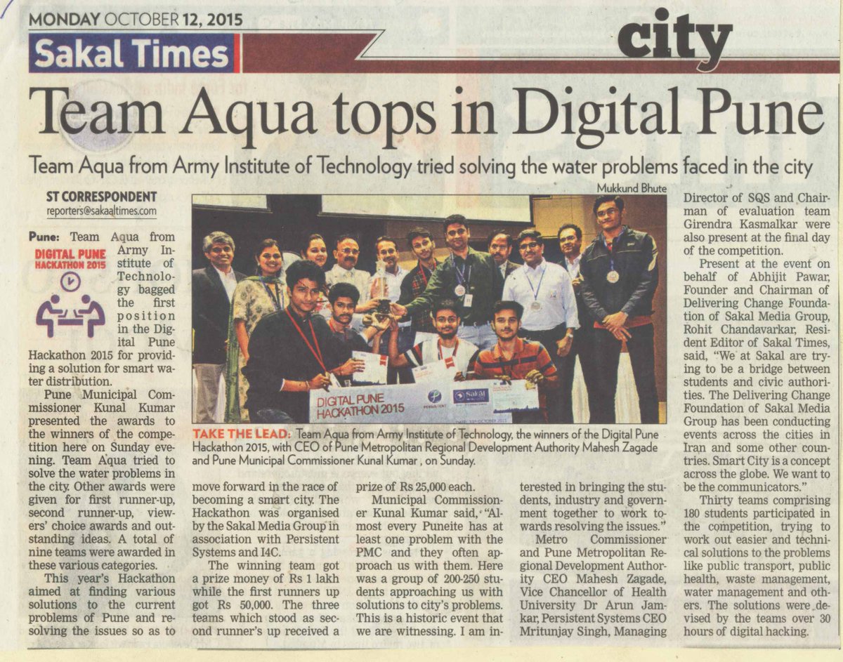 eMee_Insights's tweet photo. @sakaltimes coverage of the #DigitalPuneHackathon... were you there? RT and share your experiences! @eSakalUpdate http://t.co/qesQgoQ2FQ