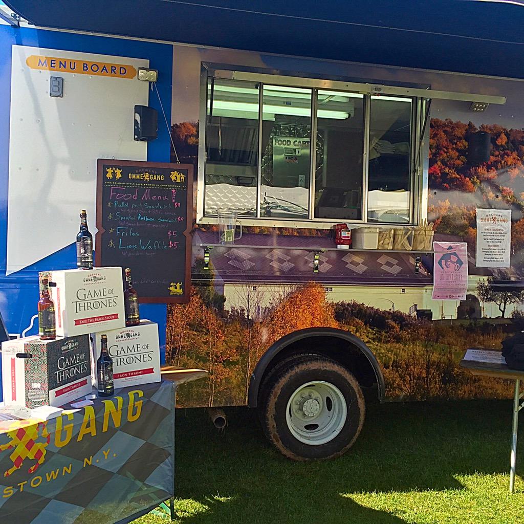 Chef_EvanB's tweet photo. Come check out the @BreweryOmmegang #FoodTruck at #TasteOfTheCatskill. We got BBQ and #GameOfThrones beers. http://t.co/mcbwoEoxPC