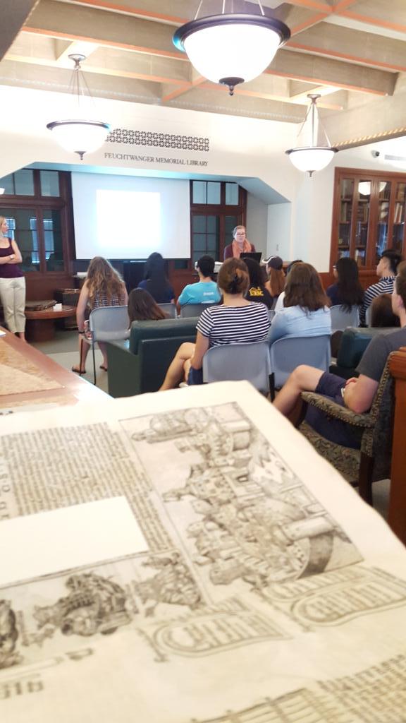 USCSpeCol's tweet photo. Our intern Elsie from @UCLALSC is a natural talent in providing instruction for Special Collections! #GoElsie http://t.co/zRCynfJz6v