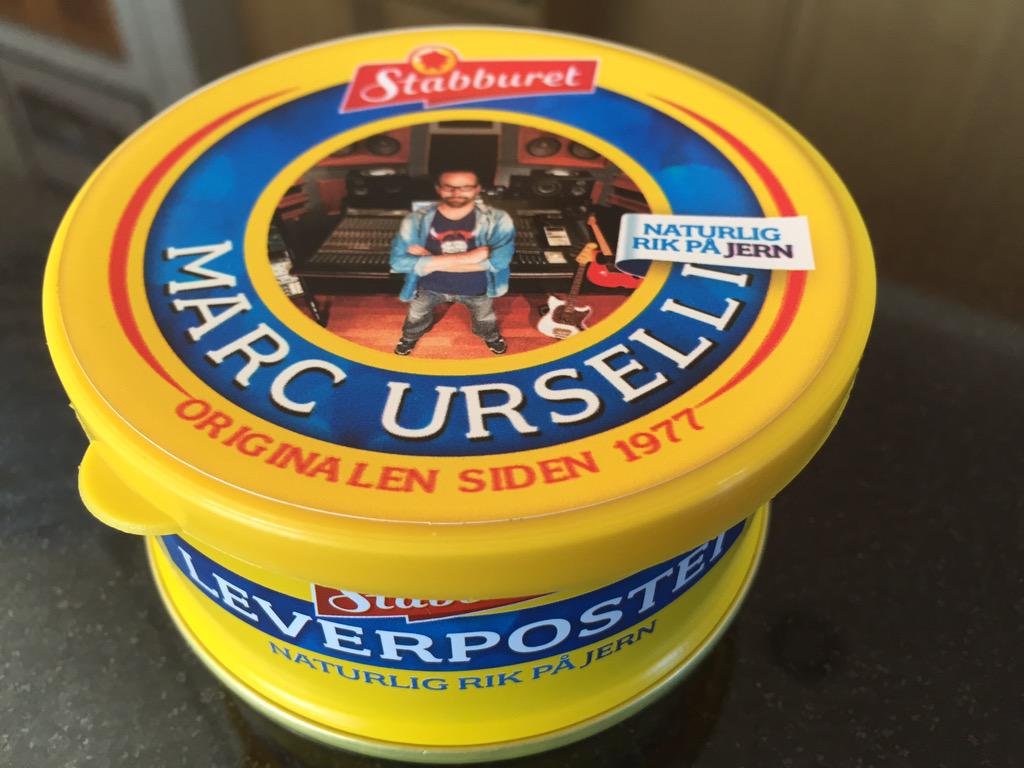 MarcUrselli's tweet photo. Got my very own can of Norwegian @MarcUrselli #Leverpostei by #Stabburet - my Norwegian friends will be proud!!! http://t.co/1hqIEXXWpJ