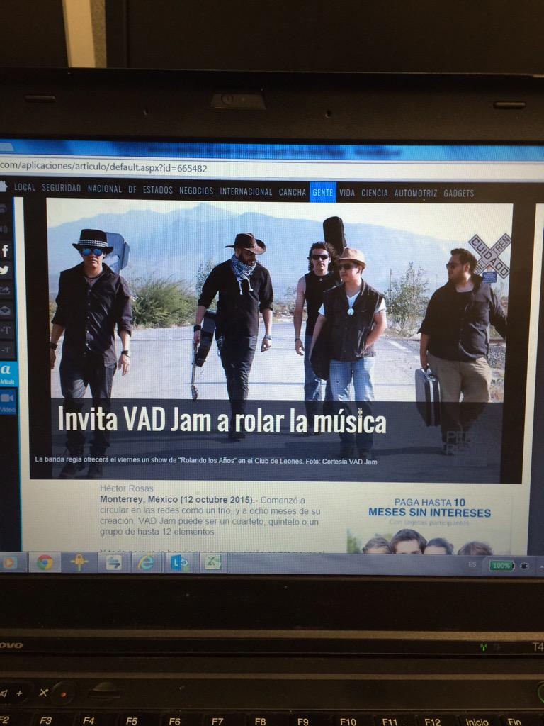 dandyrufian's tweet photo. Gracias @elnortecom por el reportaje de @vad_jam !! Rockandroll http://t.co/LfrCzvRVph