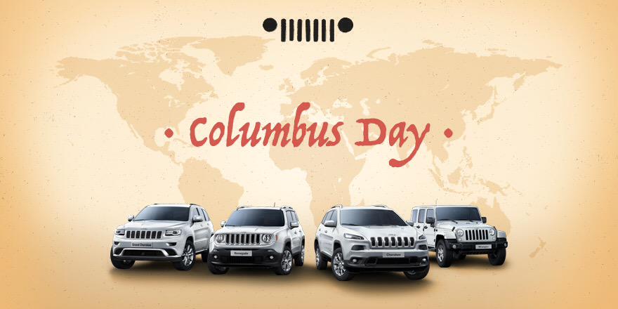Jeep_People's tweet photo. A fleet, always discovering new #adventures, Happy #ColumbusDay from the #Jeep brand. #JeepPeople #JeepRange http://t.co/plv3UsNoZC