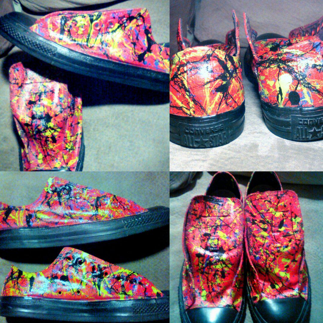 hippyblaine's tweet photo. This is the first pair of custom painted shoes I made... #ARTICOOL #ArtLife #KickGame1of1 #StayHighStayGroovy http://t.co/AcUFqwG88d