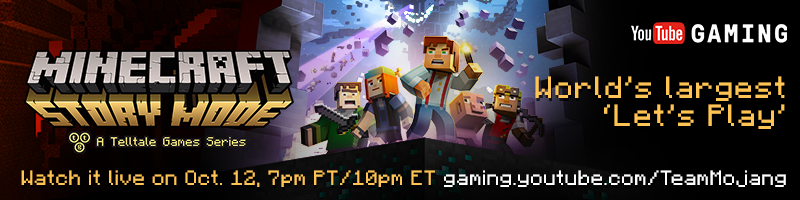 Minecraft: Story Mode Will Livestream World's Largest Let's Play October  12th