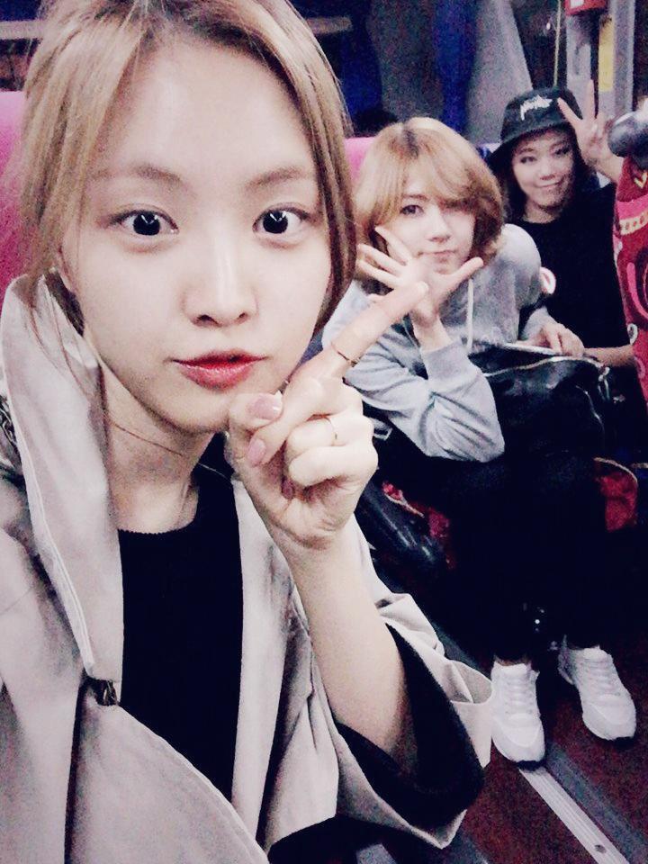 151012 DQsunmi Twitter Update with #Naeun &amp; Hayoung