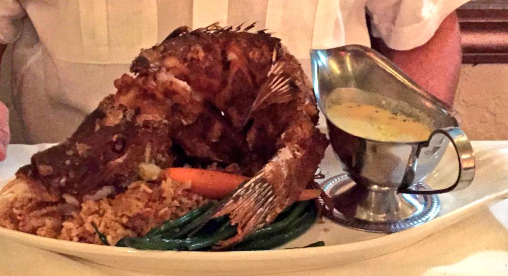 sullivan_tracey's tweet photo. Peace,Love &amp; Hogfish! #chefmichaels #foodporn #hogfish http://t.co/ZPUZPIJhVG