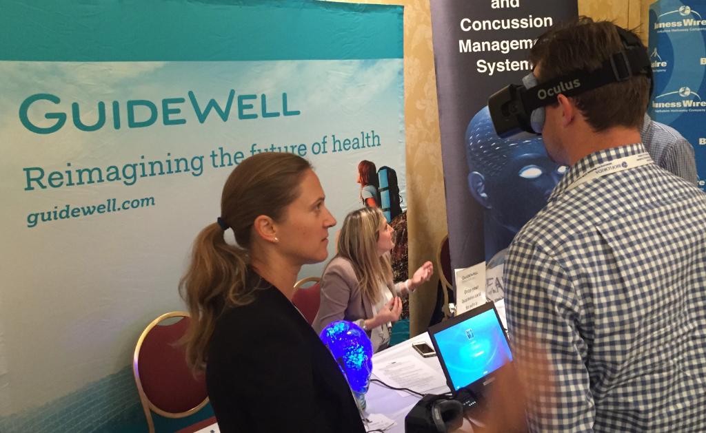 _GuideWell's tweet photo. Attendees at @BioFlorida try out virtual reality goggles that can test brain function from @HeadRehabVR #BioFL2015 http://t.co/bsPsnz3Wvj