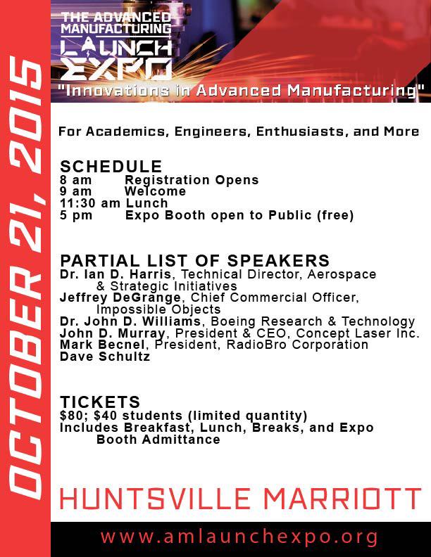alanderrick's tweet photo. The Advanced Manufacturing Launch Expo is Wednesday, October 21st. http://t.co/WmrkMvVyBW http://t.co/sfjUwV0AVN