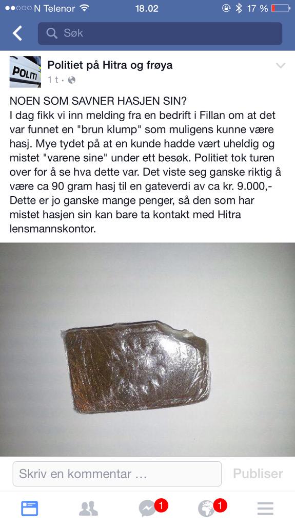 Dette er det beste jeg har sett hele uka. Heia @politiOpsSTPD!