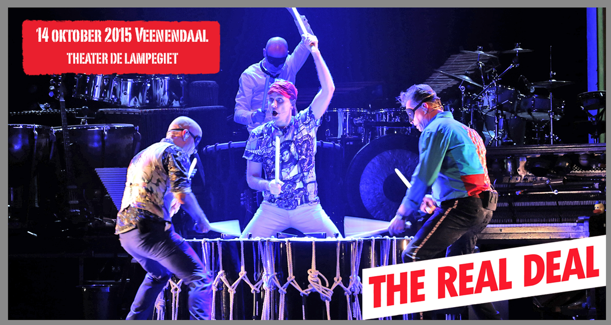 Kom jij gezellig langs op 14 oktober? #TheRealDeal #show #drummen #Veenendaal @DeLampegiet percossa.nl/speellijst-tic…