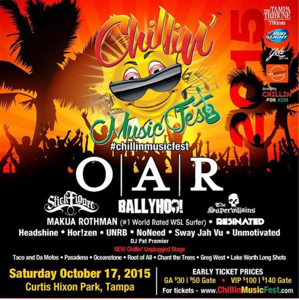 ballyhoorocks's tweet photo. Saturday you can catch us in Tampa for the @ChillinFest w/ @ofarevolution @StickFigureDub @ResinatedRocks and more! http://t.co/J87UHyY978