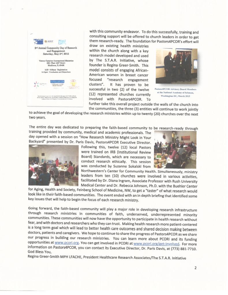rgreersmith's tweet photo. #Pastors4PCOR creating Research-Ready Churches in #chicago and #ChicagoSouthland #pcori2015 http://t.co/gv3FXBAEdV