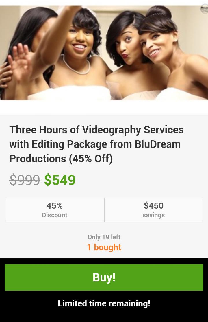 BookBluDream's tweet photo. Running our first Groupon Deal! #RT #Memphis #Nashville #Film #Wedding #HighlightVid https://t.co/TECR9EQ02X http://t.co/m098QXpbtP