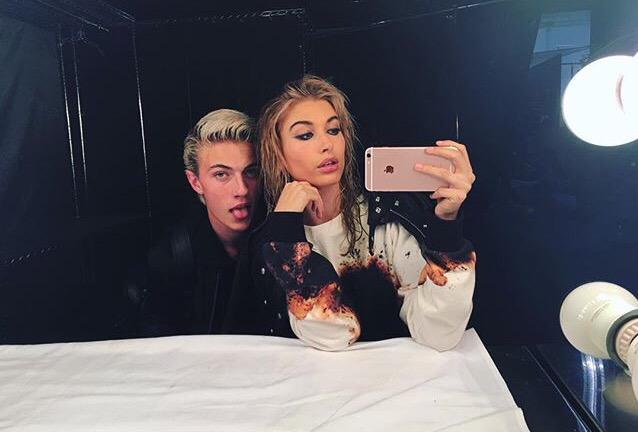 postbadhailey's tweet photo. Hailey Baldwin &amp; Lucky Blue Smith http://t.co/XOesKBnsiW