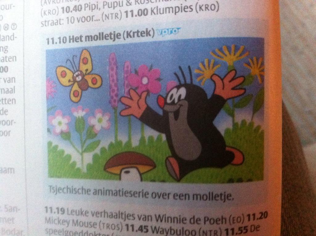 geetje's tweet photo. @MariusdeVilder kijk, het molletje is elke dag op npo3! http://t.co/YtTxmPyxuY