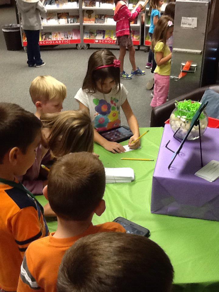 HESEckert's tweet image. Trying to guess how many eyeballs are in the bowl. #bookfairfun