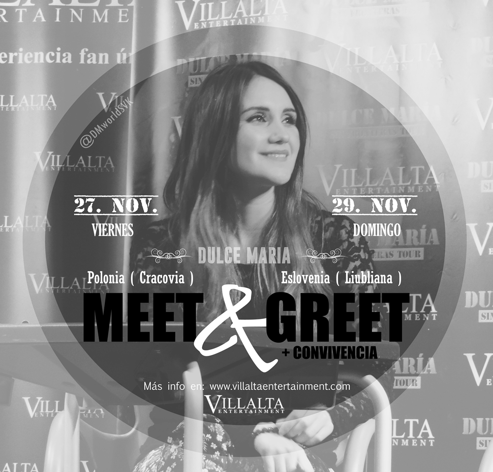 DMworldSVK's tweet photo. • #INFO: A finales de Noviembre @DulceMaria hará un M&amp;G + convivencia en #Polonia y #Eslovenia. Más info en breve! http://t.co/0yQkRPBJUB