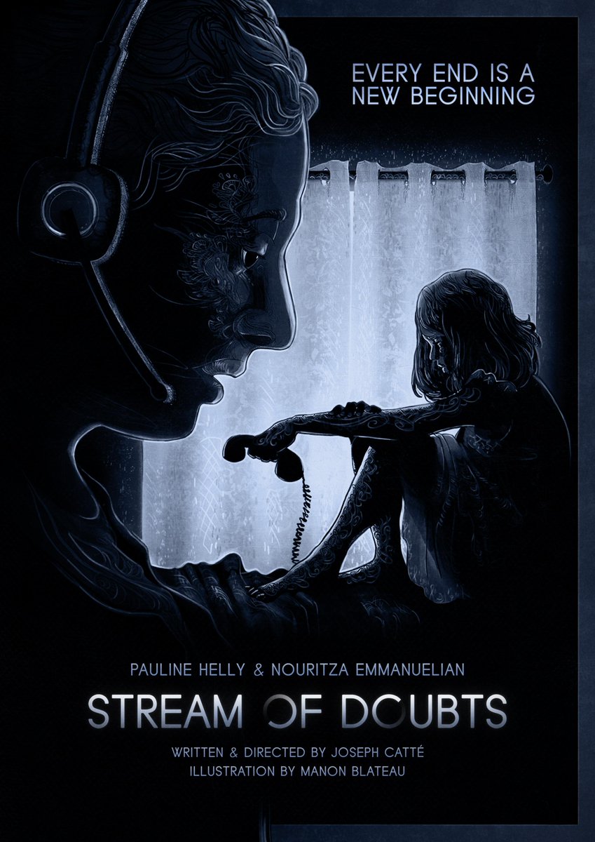 josephcatte's tweet photo. Voici l'affiche de 'Stream of Doubts', mon dernier court-métrage, bientôt disponible ! Illustrée par Manon Blateau. http://t.co/4vATTlEEkL