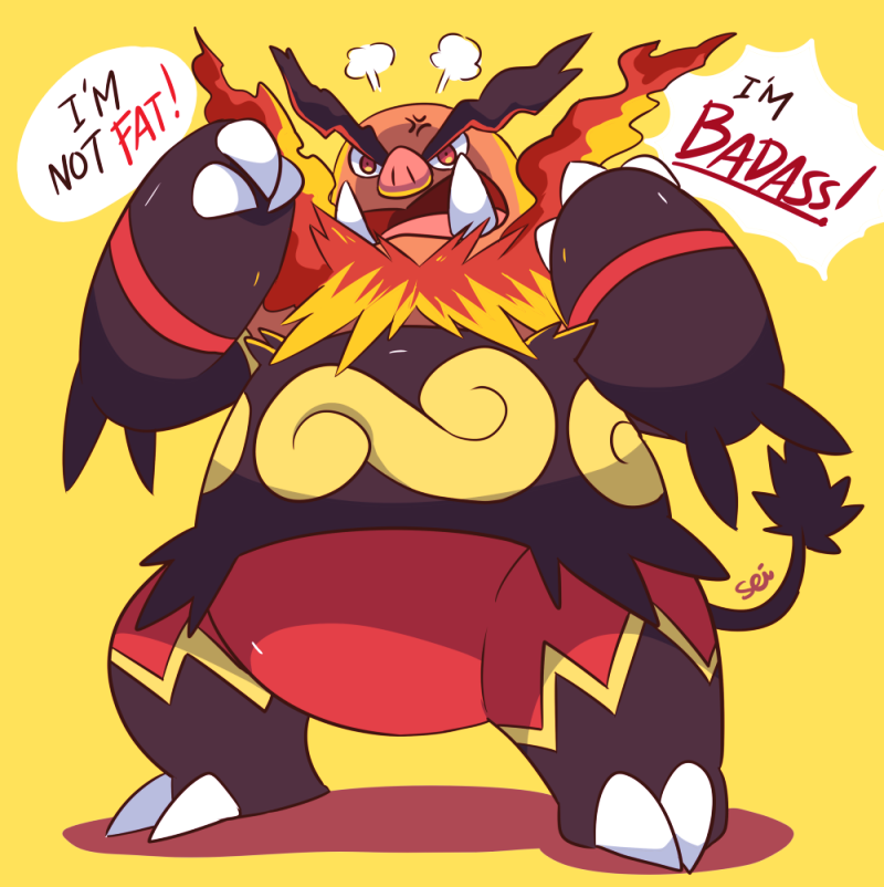 seiryuuden's tweet photo. Emboar drawing from last year!! http://t.co/TRaZmkEXYs