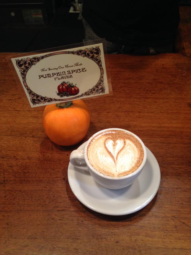 #PumpkinSpiceLatte #organic House Made to Spice up the Season! Topped off with nutmeg to #spiceupyourlife