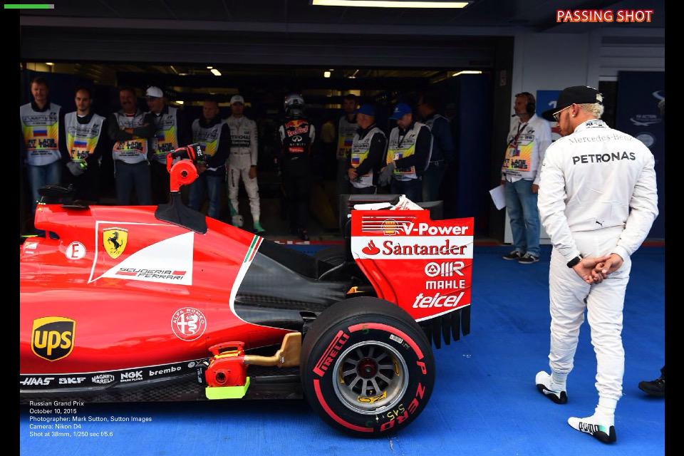 GPweek's tweet image. Sneaking a peek... Not yet close enough but not far behind. #F1 #RussianGP @LewisHamilton @ScuderiaFerrari