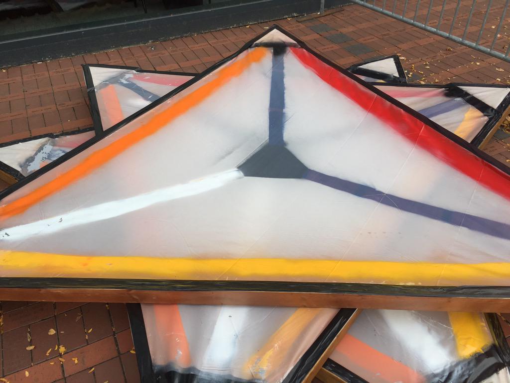 mathinyourfeet's tweet photo. And even MORE triangles! #MathInMichigan w/ @mathhombre http://t.co/TrHSn0pwRm