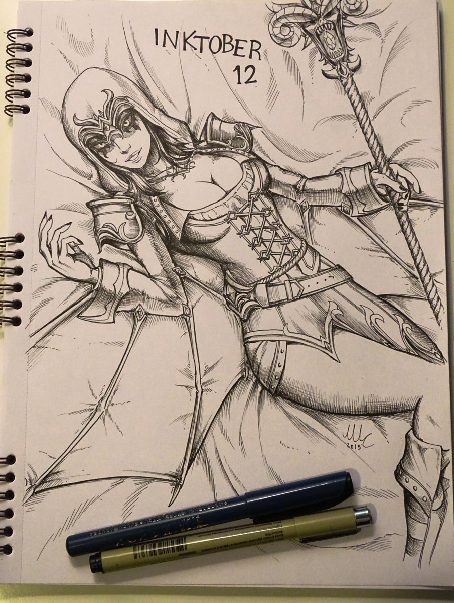 @SmiteArtShow Scarlet Coven for the 12th Inktober! #inktober #smite 