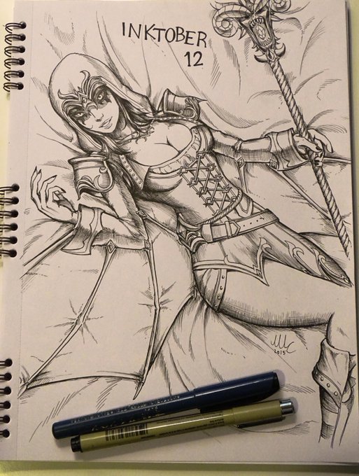 @SmiteArtShow Scarlet Coven for the 12th Inktober! #inktober #smite 