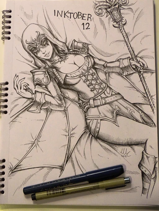@SmiteArtShow Scarlet Coven for the 12th Inktober! #inktober #smite 