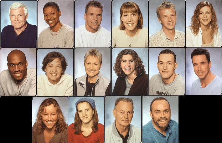 OMG. This bitch was on Survivor Season 1. She never told me! She's the one  in the middle. Love her with long hair