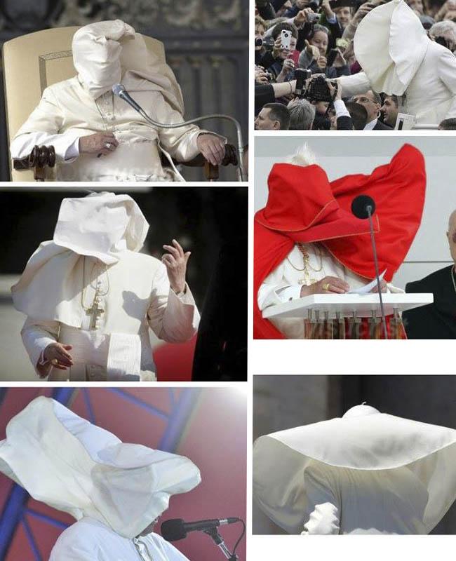 yisucrist's tweet photo. el mayor enemigo del Papa es el viento http://t.co/FjuiXIE4gK