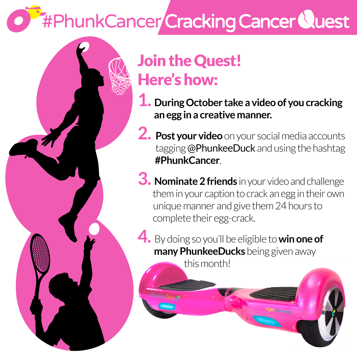 phunkeeduck's tweet photo. Submit your egg cracking video today for your chance to win a free #PhunkeeDuck! #phunkcancer #BreastCancerAwareness http://t.co/ELV1hqjepB