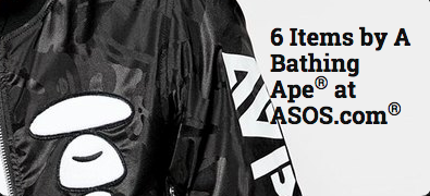 WCClothingCo's tweet photo. 6 'A Bathing Ape'® Items Available Now at http://t.co/2HALf6ftSz http://t.co/65iwEkqWB1 #abape #abathingape #asos http://t.co/EiuVUTzH1b