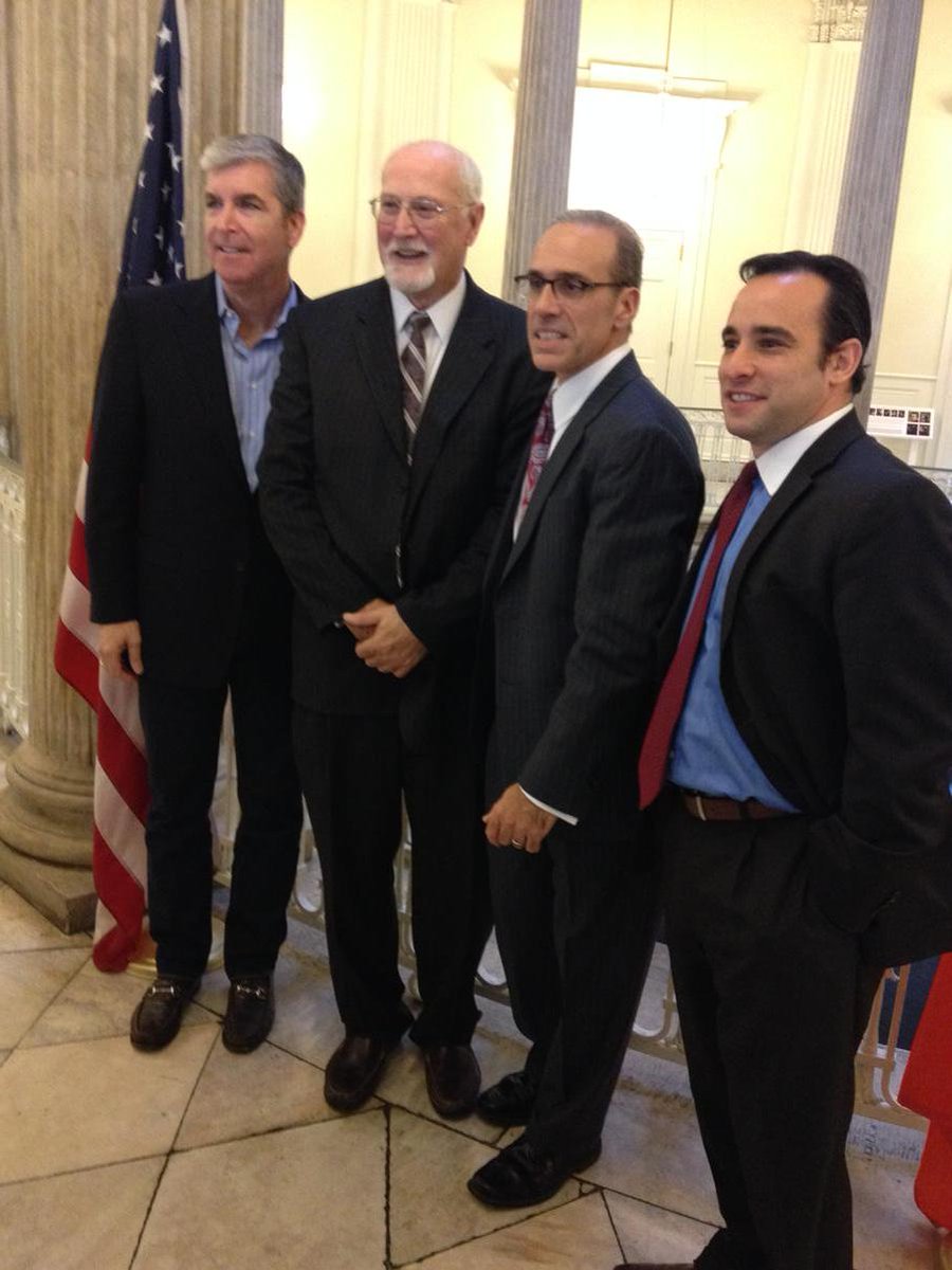 4 <a href="/NYCCouncil/">New York City Council</a> GOP Leaders: Fred Cerullo, late Tom Ognibene, <a href="/HeyNowJO/">Jimmy Oddo</a> &amp; <a href="/VincentIgnizio/">Vincent Ignizio</a> in City Hall rotunda Dec '13