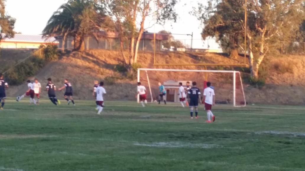 Monday Night Futbol in Rio Vista as the Rams host Vacaville Christian. It's nill - nill midway through the 1st half.