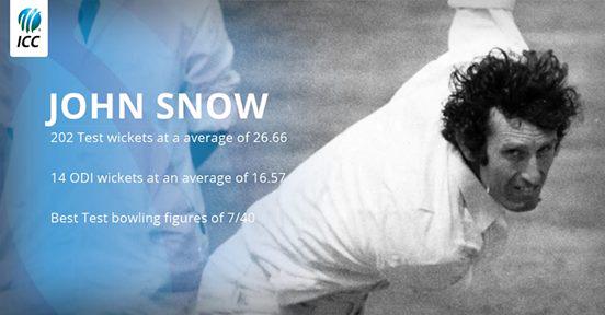 Happy Birthday to Englands premier pace bowler in the mid-1960s, John Snow!

Where does he...  