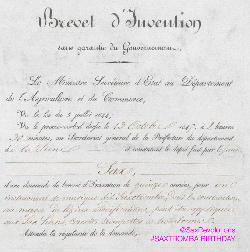 SaxRevolutions's tweet photo. Today is 170th SAXOTROMBA’s birthday: the patent for which Sax fought the most. #Saxotromba #Brass #Sax #SaxPower http://t.co/Rib4l95ush