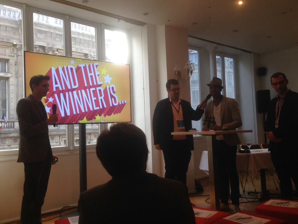 Amelie_Clt's tweet photo. #rmsconf And the winner is ....... @NicolasGalita   Félicitations à tous !! 🎉. @LinkHumansFr http://t.co/6A1JfebTVe