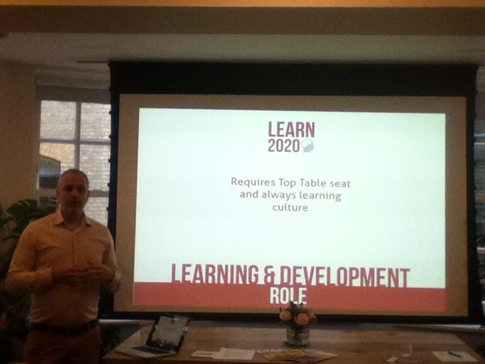 TrainingJournal's tweet image. Not thinking about learning as an event, it&apos;s about business strategy &amp;amp; individuals, says David #learn2020