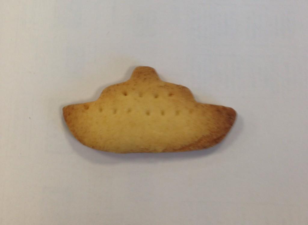 BarnabySmithUK's tweet photo. A ship's biscuit, beautifully made by the @CEHScienceNews exhibit organiser @Beetle_10 #RRSDiscovery #NERC50 http://t.co/5atYyd4ith