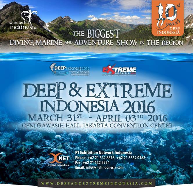 SACmakassar's tweet photo. DEEP &amp; EXTREME Indonesia, 31 March to 3 April 2016 at Cendrawasih Hall, JCC, Jakarta.
will see you there, buddies! http://t.co/Ok0CM5xyQ9