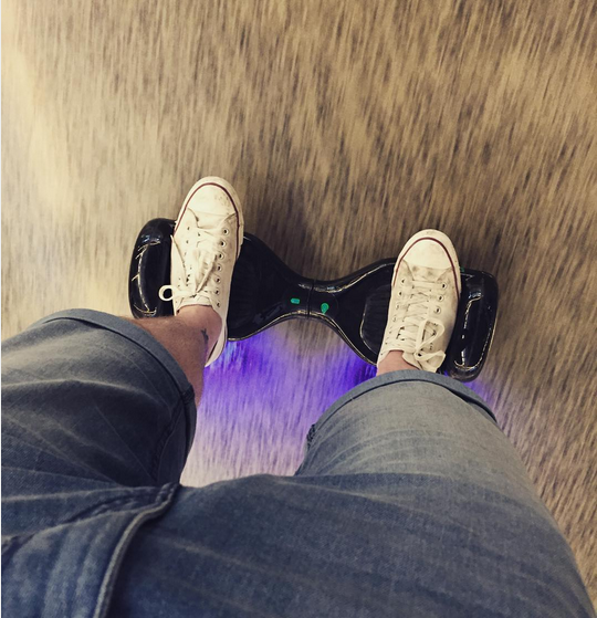 mirumafrica's tweet photo. How else are you suppose to get around the agency if not with a glider? #QuirkRocks #AgencyLife http://t.co/SZqMxaoysM