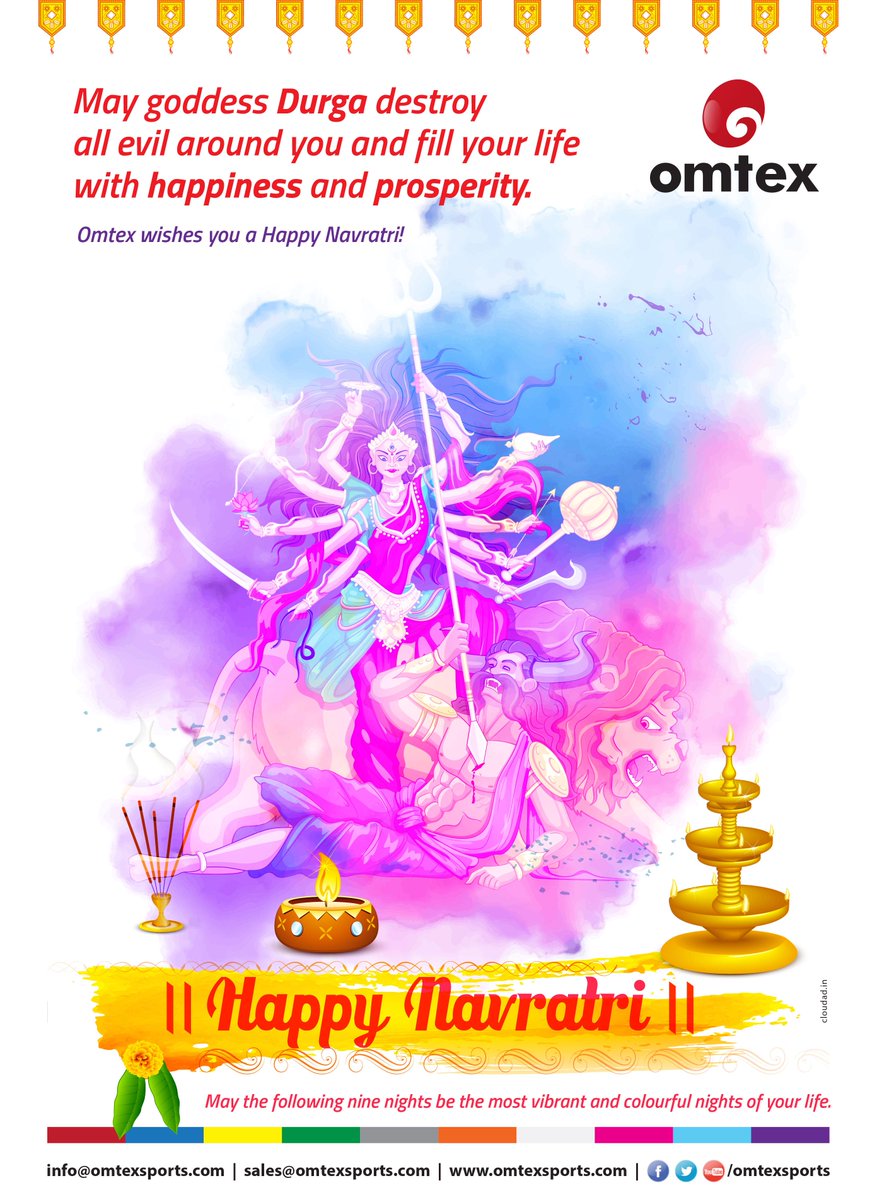 OMTEX wishes you all a very happy NAVRATRI.. May GOD blesses you all !!!! 
#omtex #supporturefforts