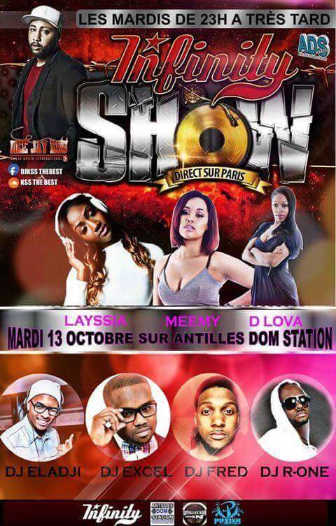DLova_Muzik's tweet photo. INFINITY SHOW!!!RDV 23h #ADSradio #DjKss #DjEladji #DjFredRass #DjExcel #DjROne #DLova #Layssia #Meemy #Zouk http://t.co/IrI5qAzOCE