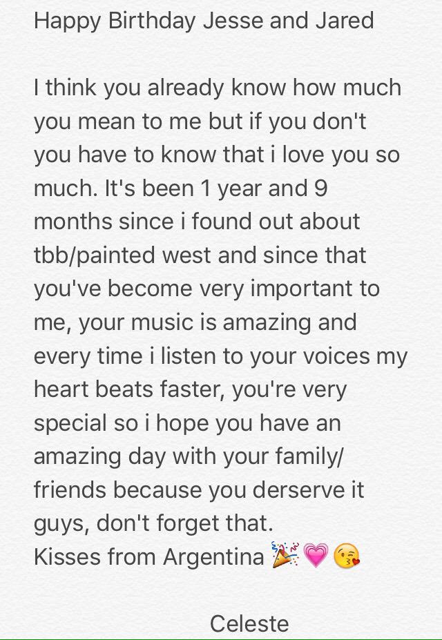   Happy birthday guys, i can\t believe you\re 23, hope you have a nice day, ilysm   