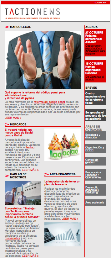 TACTIO_'s tweet photo. Nuestra News de octubre ya está en la web. Buenos días! 
http://t.co/l9ExLZyK7Q http://t.co/C5wufcr3Ot