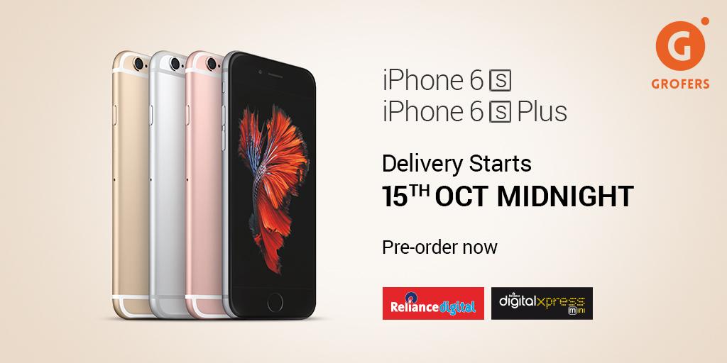 letsblinkit's tweet photo. iPhone 6s #MidnightDelivery in partnership with @RelianceDigital. Pre-book now! #WeGetIt FAQs http://t.co/waLtjO42o9 http://t.co/pImrCbs3Ri