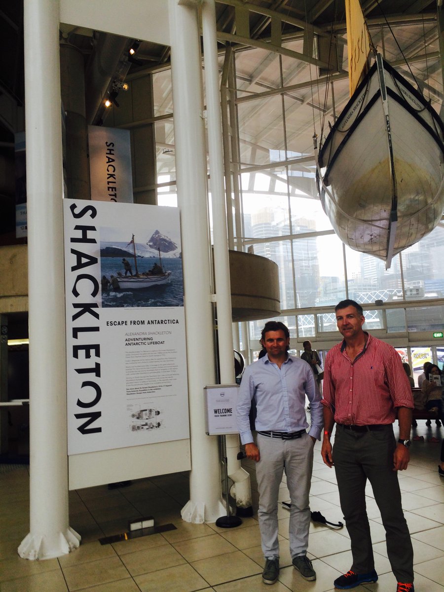 <a href="/ShackletonEpic/">Shackleton Epic</a> in the <a href="/ANMMuseum/">ANMMuseum</a> in the <a href="/cityofsydney/">City of Sydney</a> with <a href="/TimJarvisAM/">Tim Jarvis</a>. Great place to catch up.